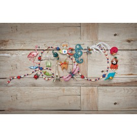 Gallerie II Santa Alligator Artglass Ornament Green