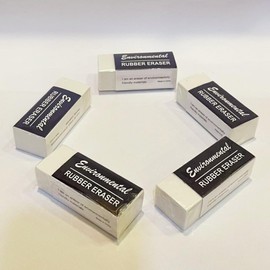 5 Extra Large eco-Friendly erasers, Heavy Metal Free, PVC Free, Latex Free, Long Lasting, Pencil erasers for Schools, Offices, Drawings, Artists and Architects