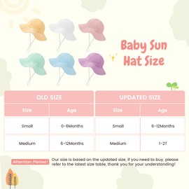 Adorable Baby & Toddler Sun Hat Breathable Seersucker Cap with Adjustable Chin Strap UPF 50+ Protection, White, 6-12 Years