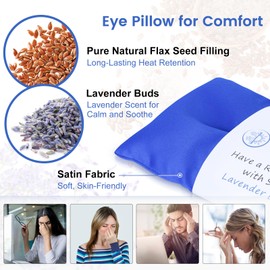 SuzziPad Lavender Eye Pillows for Relaxation with Aromatherapy, Weighted Eye Mask for Sleeping, Meditation, Hot & Cold Eye Compress for Dry Eyes, Relaxation Options for Women, Yoga Eye Pillow, 4 Pack