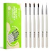 CHERIMOYA Kit 6 Pinceles Nail Art Perla Blanca