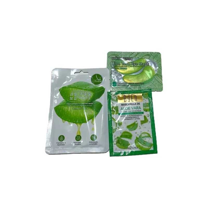 Kit Limpieza Y Cuidado Facial Sábila Skincare Aloe Vera