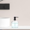 UHEY HOME Glass Hand Soap Dispenser Bathroom, 9.3oz Refillable Liquid