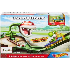 Mattel Hot Wheels Mario Kart Pista Rampa Piraña Yoshi Gokart Ninten