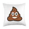 Everything Is Poop Emoticon Throw Pillow