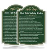 FKNSGR Hot Tub Safety Rules Sign 2 Pack, 10 x