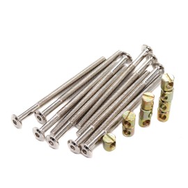binifiMux 10-Pack M6 x 100mm Allen Head Furniture Crib Baby Bed Bolt M6 Barrel Nut