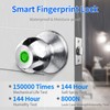 SISAV Smart Fingerprint Door Lock with App Control & Key,