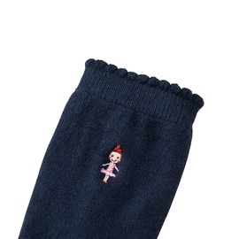 Miki House 11-9609-677 Socks, Crew Length, Simple, Made in Japan, For Girls, Babies, Kids, Children's Clothes, Kindergarten Commuting To School, navy