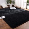 DETUM Black Runner Rug 2' X 6' Fluffy Area Rugs