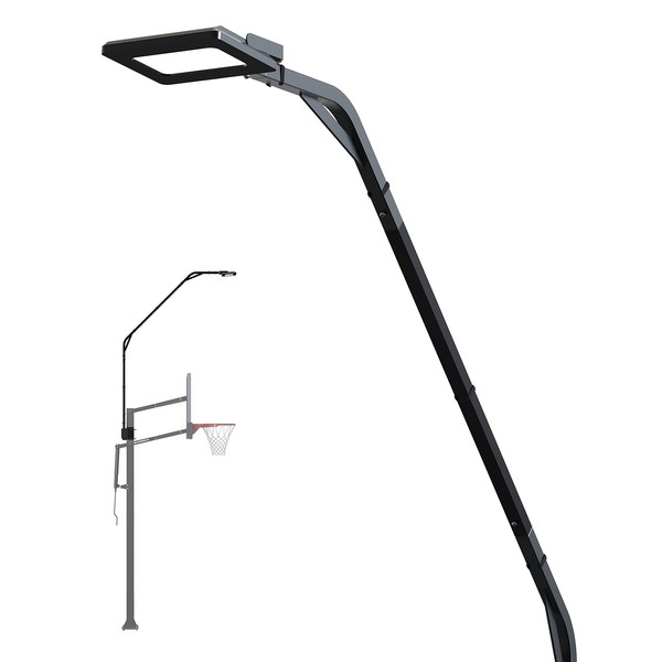 Silverback LED Basketball Hoop Light Illuminates Backboard, Rim, and Court and Fits Square Silverback and Goaliath In-Ground Hoops