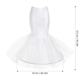 Abaodam Women Mermaid Petticoat Fishtail Underskirt for Wedding Bridal Dress