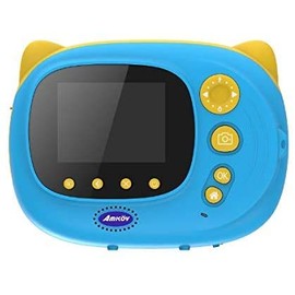 New! Multifunctional Instant Camera AMKOV Instant Paint Camera Kids Camera Blue