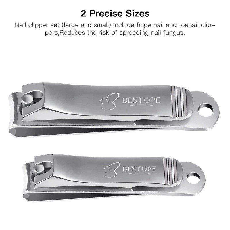 BESTOPE Set of 2 Nail Clippers - Stainless Steel High