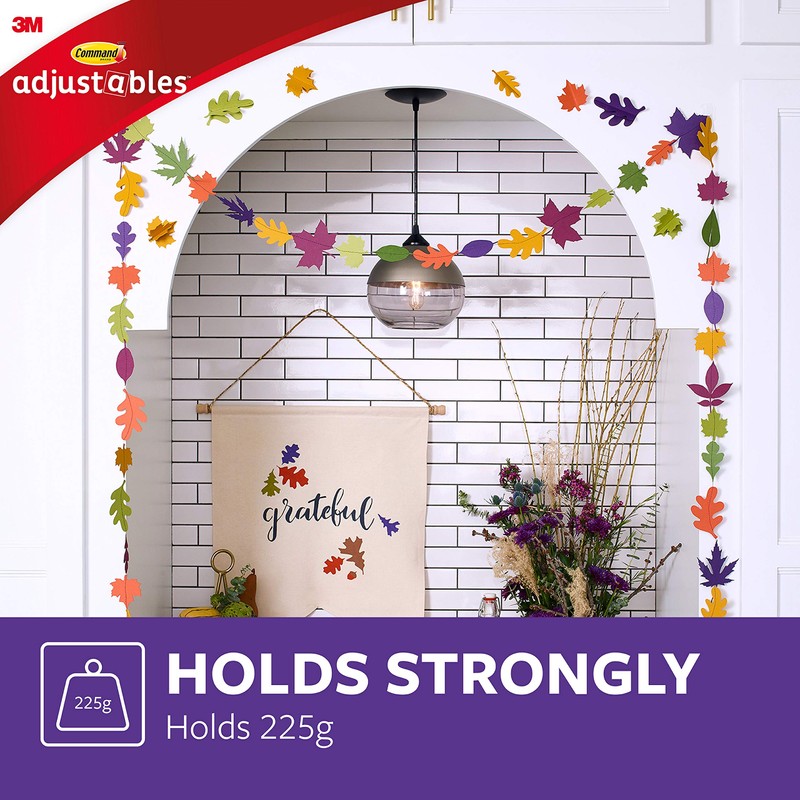 Command Adjustables Repositionable Clips 12 Clips + 24 strips/PK 17840CLR-12UKN