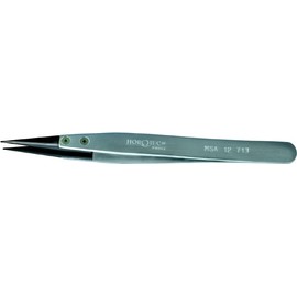 KD89 Horotec MSA12.713 Aluminium Tweezers with Carbon Fiber End Caps Black Non Magnetic Aluminium, black, Modern