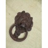2 Cast Iron Antique Style Rustic LION HEAD Door Knocker
