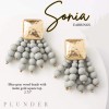 Plunder Design Fashion Jewelry Sonia Gold Wood Tassel Bead Drop