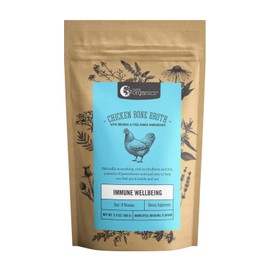 Nutra Organics Chicken Bone Broth Soup - Homestyle Original Flavor Chicken Stock Concentrate for Immune Wellbeing, Gut Health and Cooking (3.5oz)