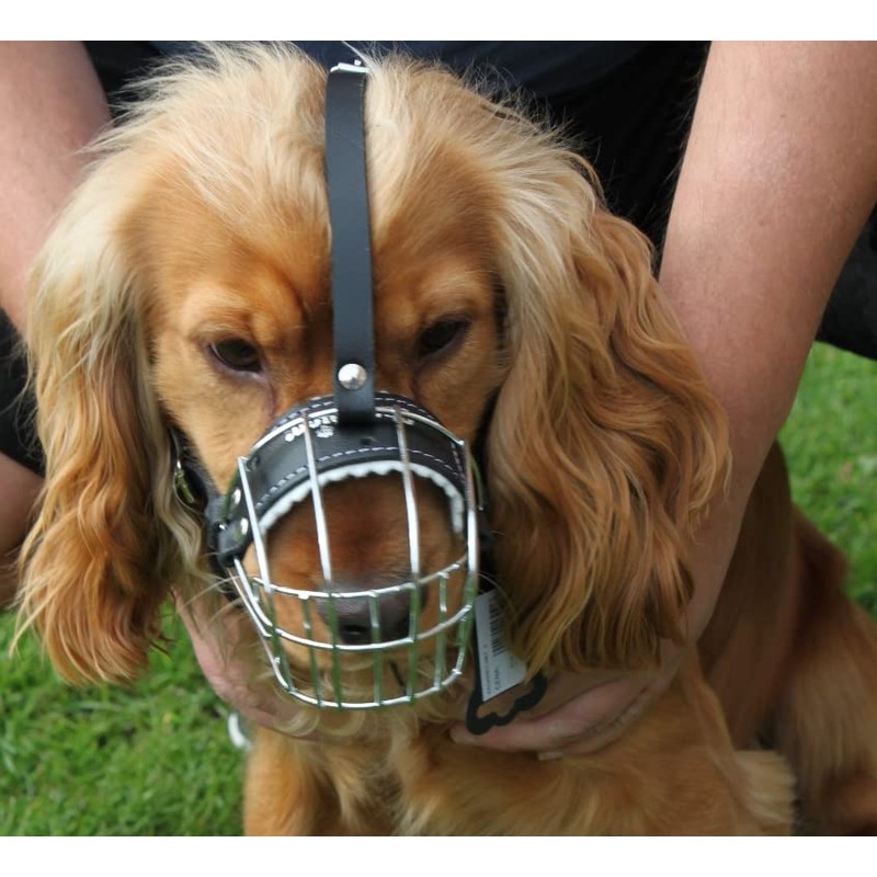 L&J Pets Uk Strong Metal Wire Basket Dog Muzzle for