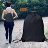 CODOBON Mochila con cordón a granel, bolsa de poliéster, Negro
