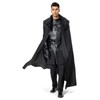 Ruleewe Renaissance Night Black Hooded Cloak Cape with Fur Adult