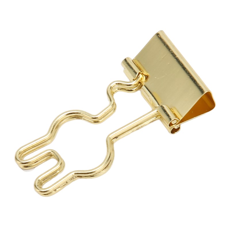 100Pcs Bunny Binder Clips Gold Cute Handle Durable Metal Multifunction