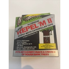 Repel’M 2 “Super Aluminum tape” (3) Repel'm Aluminum Gypsy Moth Caterpillar Worm Tape Traps Barrier Extra Sticky