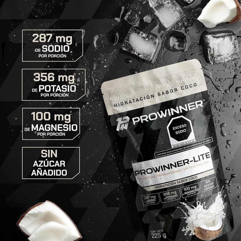 Prowinner Lite Electrolitos en Polvo Bebida para Preparar Electrolitos Sabor