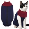 IECOii Cat Postoperative Clothes with Zipper, Cat Clothing, Licking Prevention,