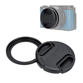 JJC Filter Adapter Ring & Lens Cap Kit for Panasoni. Lumix S 26mm F8 L-Mount Lens, S-R26E 26mm F8 Lens Aluminium Alloy Conversion Adaptor with Portable Snap-on Lens Cover Protector