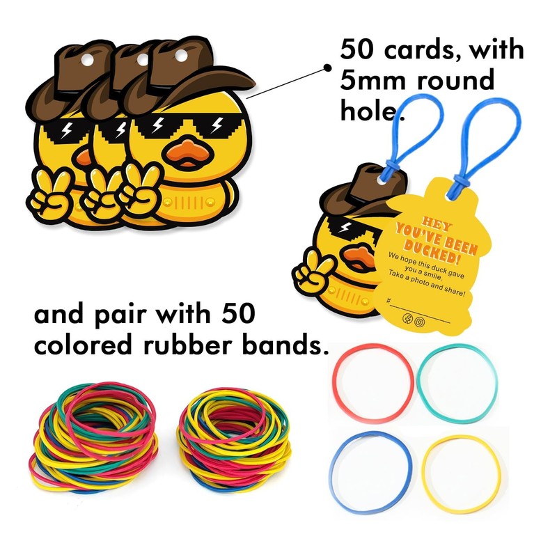 You’ve been Ducked, Duck Duck Tags, Duck Ducking Games Card,