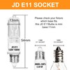 JD E11 120 Volt 100 Watt Halogen Bulbs, Mini Candelabra