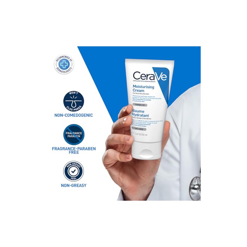 Cerave Crema Hidratante Hasta Por Horas Uso Diario Rostro Cuerpo
