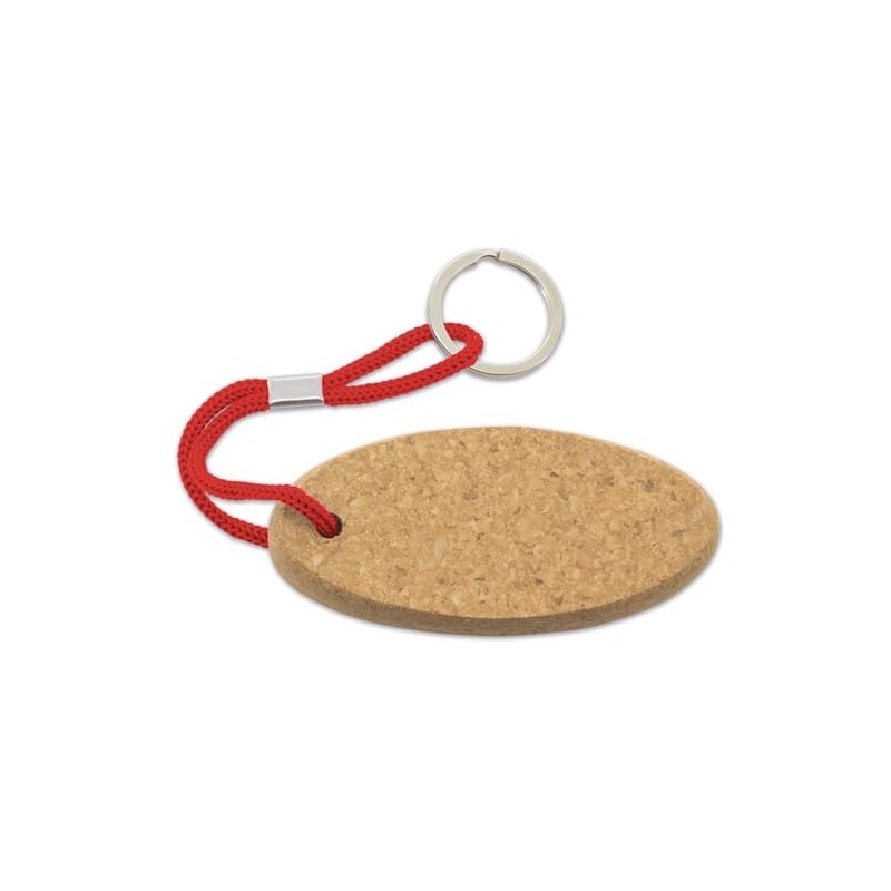 MIBANDERA Floating Keychain Natural Cork with Polyester Cord and Metal