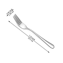 Berglander Table Forks of 24 Pieces 18 cm, Dinner Forks Stainless Steel Modern Dinner Fork Set, Forks and Spoons Cutlery, Ideal for Home, Restaurant, Hotel, Dishwasher Safe