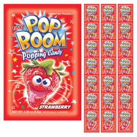 Tiltay Pop Boom – Strawberry Flavor Popping Candy 24 packs