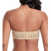DotVol Women's Full Figure Strapless Bra for Plus Size Underwire