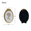 Sunlit Vintage Picture Frame 4x6 Inch, Oval Antique Photo Frames