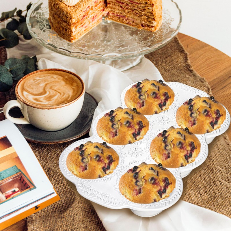 Hiceeden 2 Pack 6-Cup Ceramic Muffin Pan, Nonstick Cupcake Baking