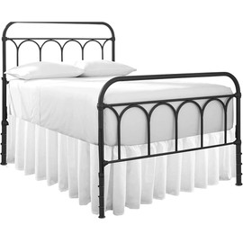 Ruffled Bed Skirt with Split Corners-Dust Ruffle - 18" Drop 100% Microfiber Soft,Sheen & Luxurious Look - Bed Skirts (White -Twin)