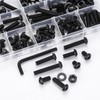 169 Piece M6 Screws Set, Black Allen Screws Nuts Set