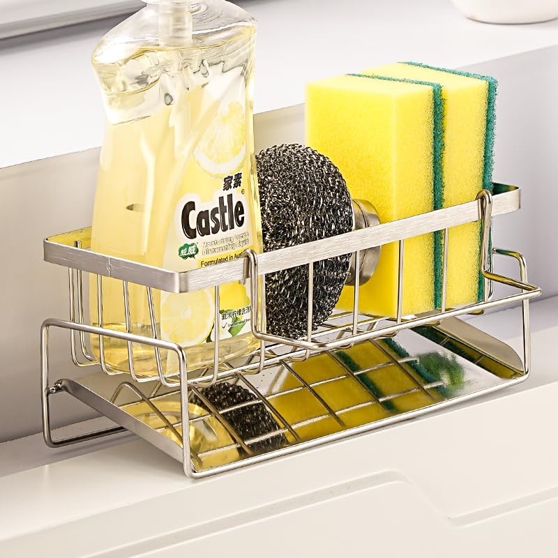 Uwenkjie kitchen sponge holder，Sink box, kitchen accessories - stainless steel