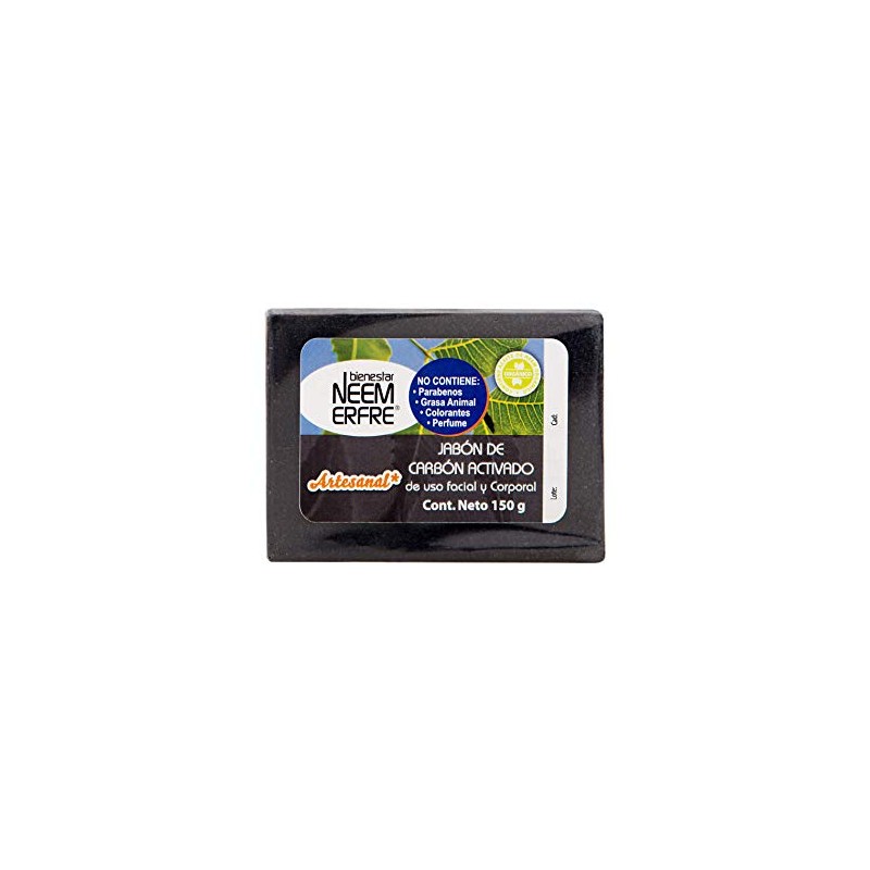 NEEM ERFRE Pack de 3 jabon de carbon activado 150g