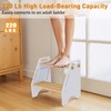 Toddler Step Stool, Wooden Height-Adjustable 2 Step Stool for Kids,