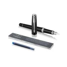 Parker Urban Fountain Pen | London Cab Black | Fine Nib with Blue Ink | Gift Box