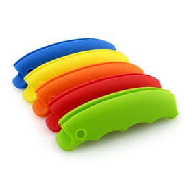 OKUMEYR 6pcs One-trip Grip Bag Holder Labor-saving Silicone Grocery Carrier with Comfortable Finger Grooves Random Color for Reducing Hand Pain 9x2.3x2.5cm