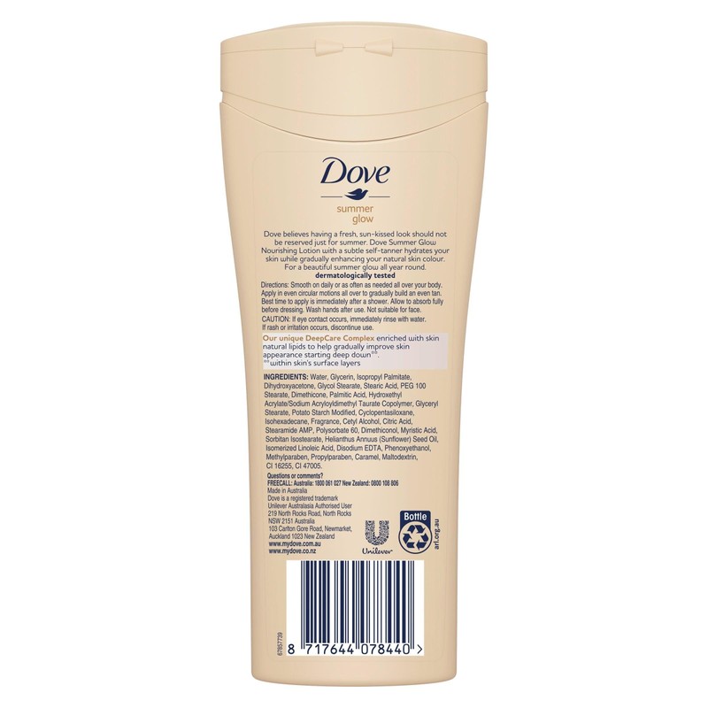 Dove Summer Glow Body Lotion Fair to Medium Skin, 400ml