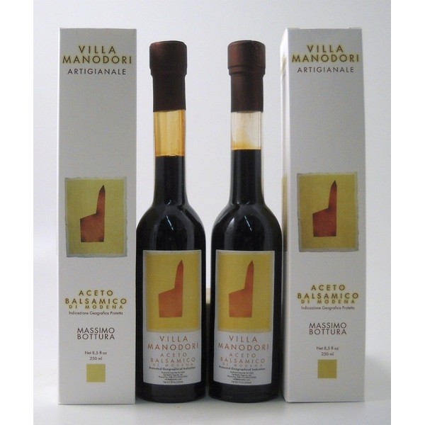 Villa Manodori Artigianale Balsamic Vinegar, set of 2-8.45 Ounce each