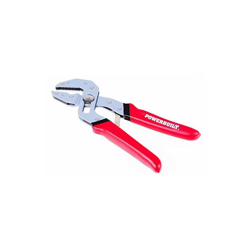 Powerbuilt 7-Inch Self-Adjusting Pliers, Spring Loaded One Hand Power Grip,